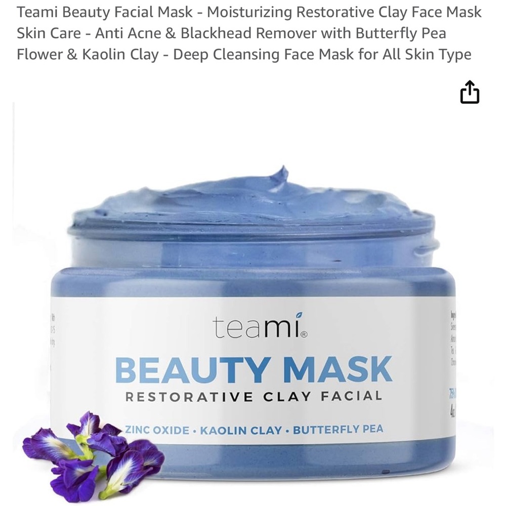 Teami Beauty Mask Restorative Clay Facial 6.3 oz